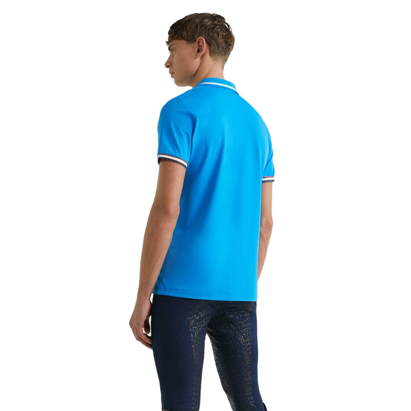 Tommy Hilfiger Men's Performance Zip Polo Shirt - Shocking Blue-2